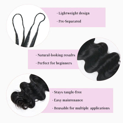 Body Wave Crochet Human Hair Extensions