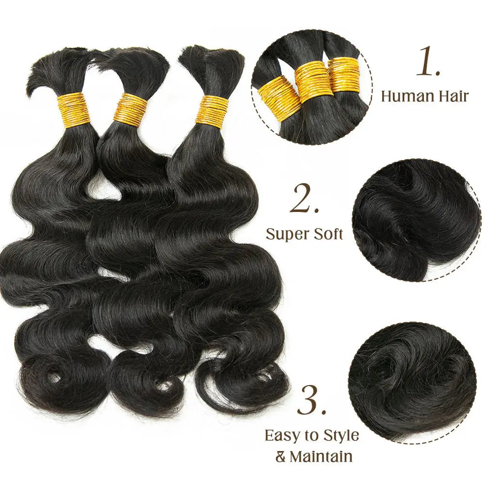 Body Wave Crochet Human Hair Extensions