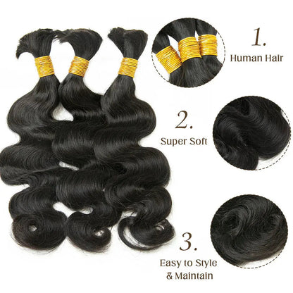Body Wave Crochet Human Hair Extensions