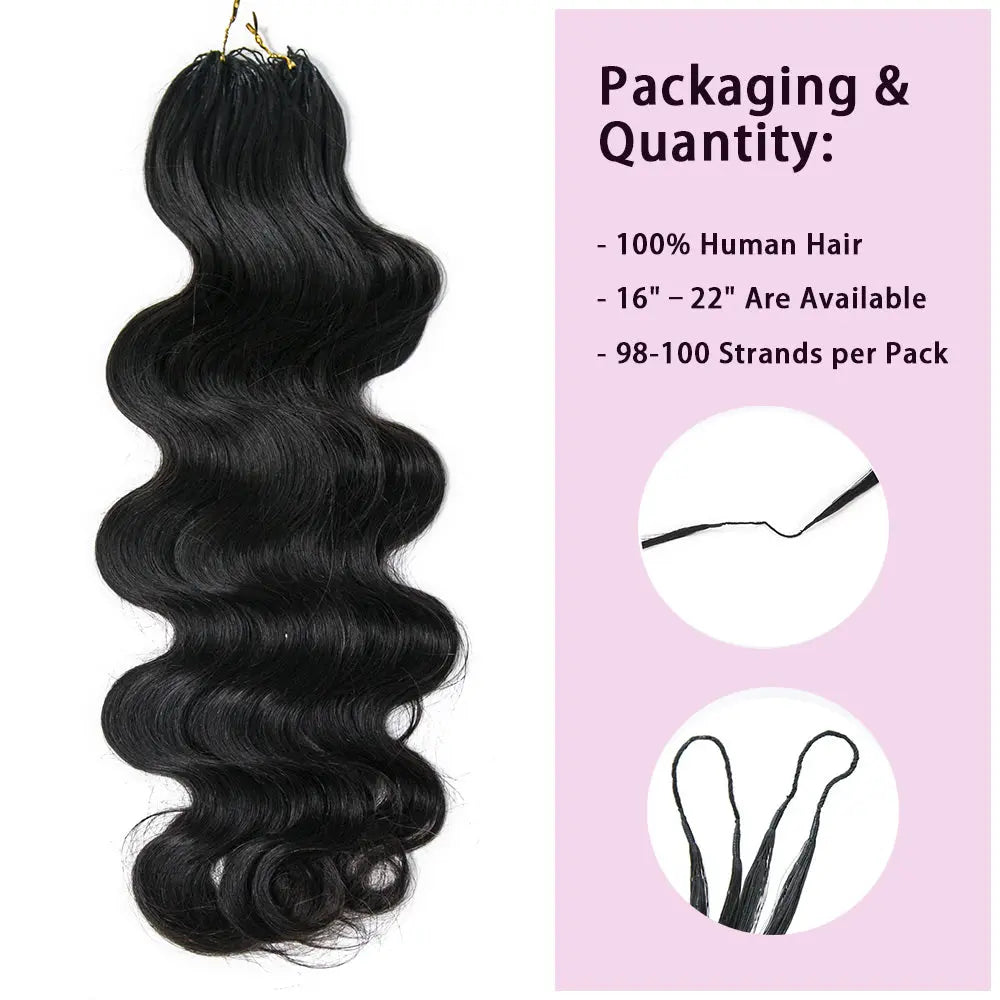Body Wave Crochet Human Hair Extensions